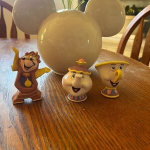 Disney Beauty and the Beast Mini Figurines – Lumière, Mrs. Potts & Chip